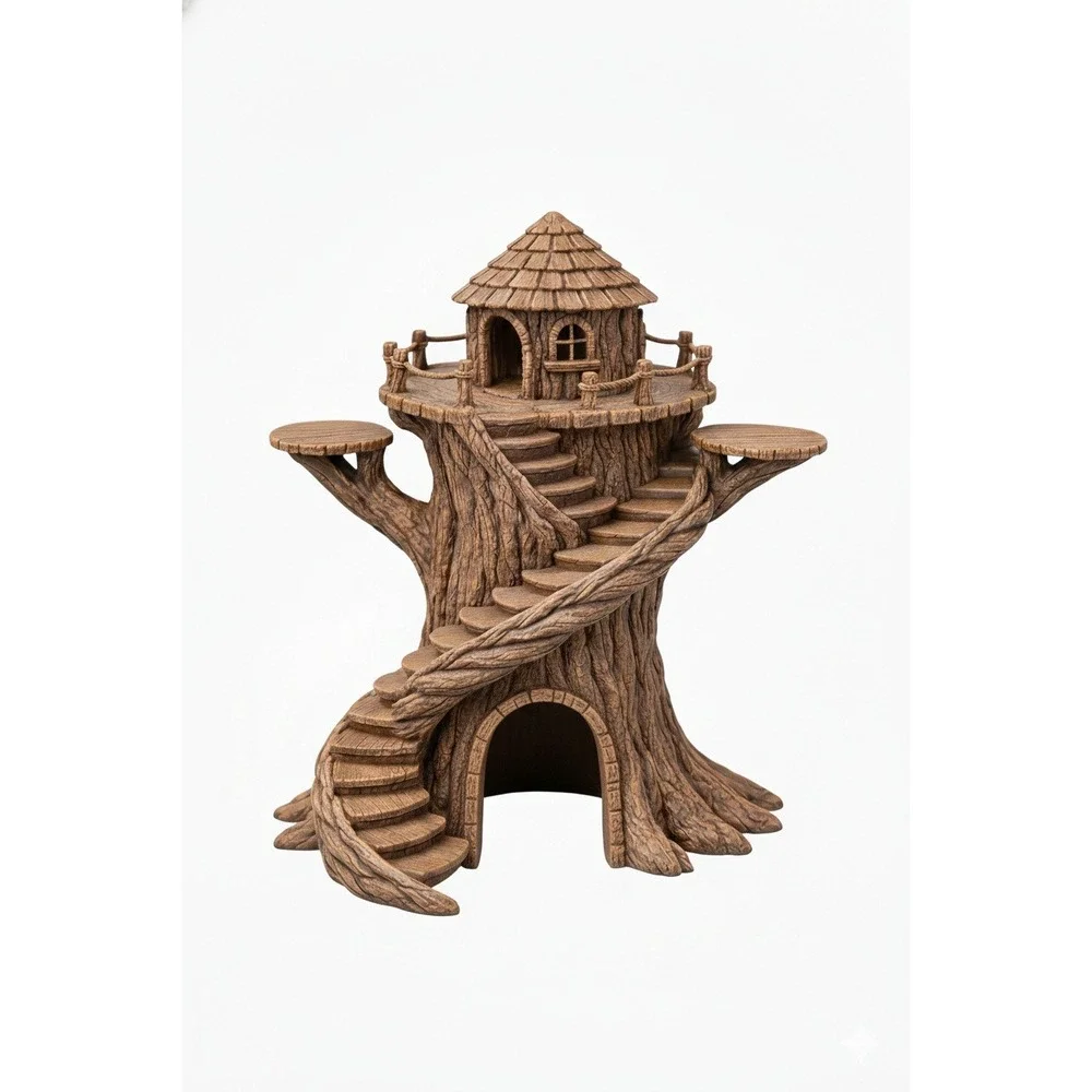 Fantasy Treehouse - Reptile Hide and Climb - Vertical engagement and enrichment